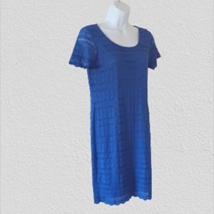 RN Studios by Ronni Nicole Blue Eyelet Dress, sz 6P